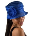 thumbnail image 1 of C.C Women's Sinamay Kentucky Derby Wedding Church Dress Hat, 2931 Royal, 1 of 3