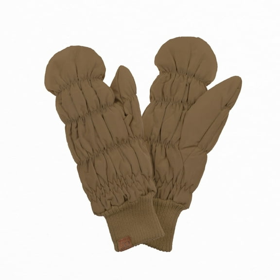 C.C Women's Thermal Insulation Mittens, Brown, Adult 9.5" Total