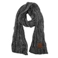 thumbnail image 1 of C.C Women's Ultra Soft Chenille Ribbed Thick Warm Knit Shawl Wrap Scarf-Light Mel Grey, 1 of 4