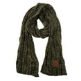 thumbnail image 1 of C.C Women's Ultra Soft Chenille Ribbed Thick Warm Knit Shawl Wrap Scarf-New Olive, 1 of 4