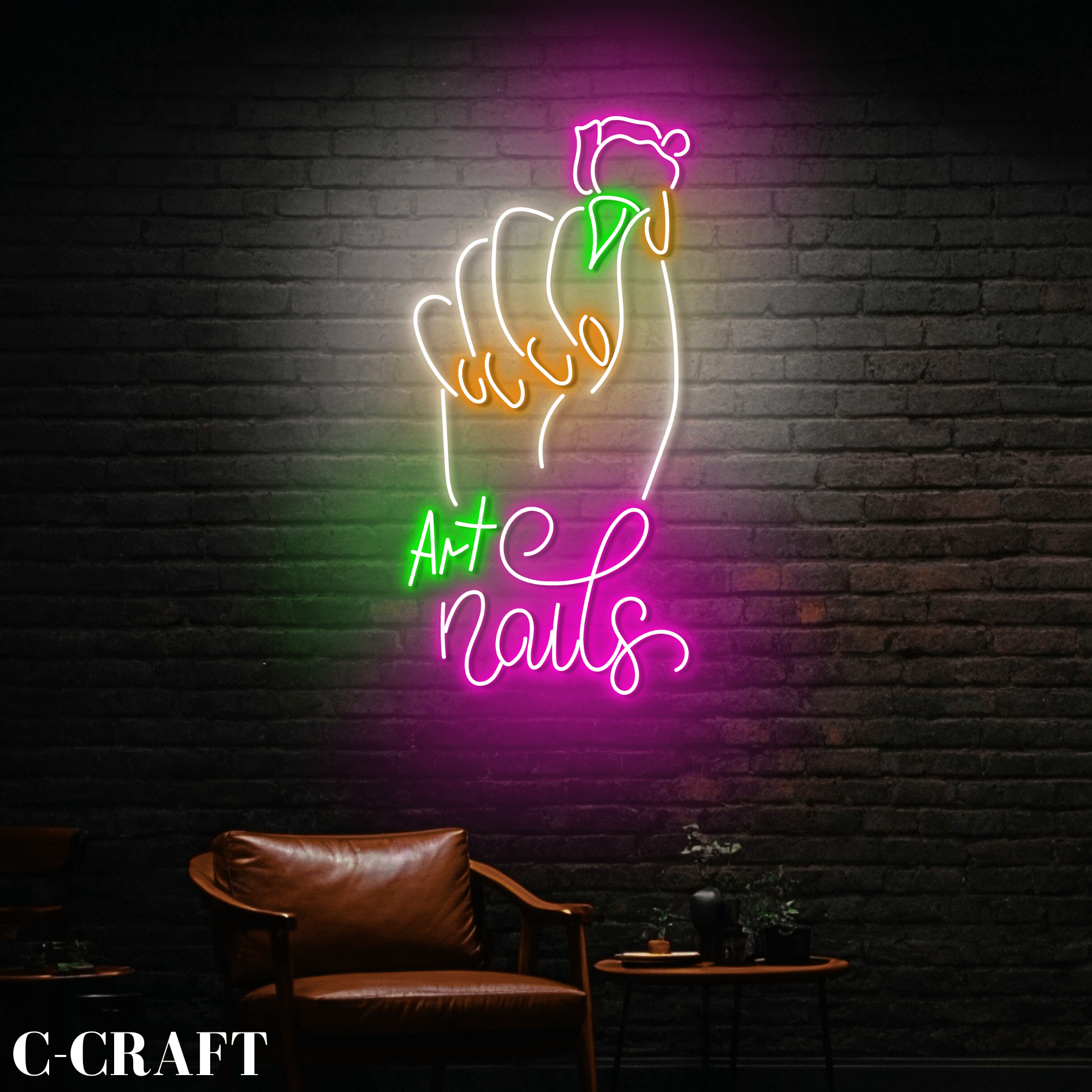 CCRAFT Alien Mexican Guitar Neon Led Light Wall Art for Mexican