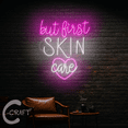 thumbnail image 1 of C-CRAFT But First Skin Care Neon Sign Led Light Up 27 inch for Beauty Salon Wall Art Decor, 1 of 5