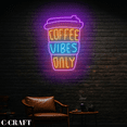 thumbnail image 1 of C-CRAFT Coffee Vibes Only Wall Art Led Light Neon Sign For Coffee Shop Decor, 1 of 4