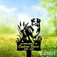 thumbnail image 1 of C-CRAFT Custom Australian Shepherd Memorial Metal Yard Stake Weather Resistant Decor, 1 of 4