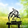 thumbnail image 1 of C-CRAFT Custom Deer Hunting Memorial Metal Yard Stake Weather Resistant for Outdoor Decor, 1 of 4