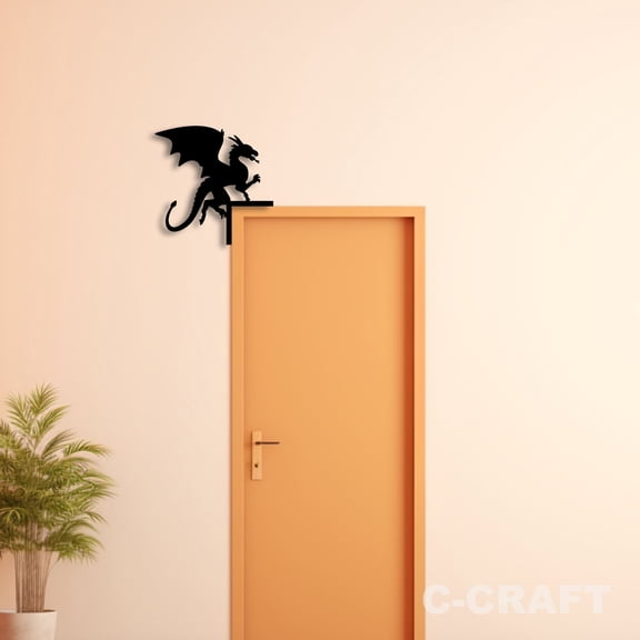 C-CRAFT Dragon Legend Metal Decorative Door Corner 8 inch For Home & Office Decor