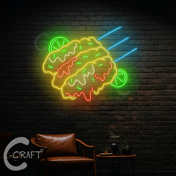 C-CRAFT Elote Neon Sign Led Light Up 30 inch for Mexican Elote Store Wall Art Decor