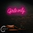 thumbnail image 1 of C-CRAFT Girls Only Neon Sign LED Light 33 inch for Women's Day Girl Club Wall Art Deco, 1 of 5