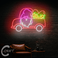 thumbnail image 1 of C-CRAFT Gnome Valentine Truck Neon Led Light Up 35 inch for Valentine Wedding Wall Decor, 1 of 5