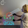 thumbnail image 1 of C-CRAFT Gyoza Neon Light Led Sign 25 inch for Japanese Gyoza Restaurant Wall Art Decor, 1 of 5