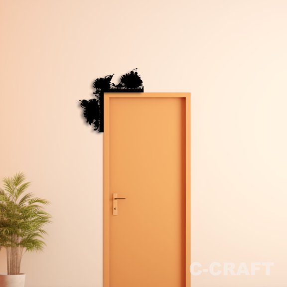 C-CRAFT Hedgehog Metal Decorative Door Corner 8 inch For Home & Office Decor