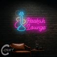 thumbnail image 1 of C-CRAFT Hookah Lounge Neon Sign Led Light Up 35 inch for Shisha Store Wall Art Decor, 1 of 5