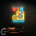 thumbnail image 1 of C-CRAFT Laundry Acrylic Neon Sign 38 inches, Laundry Room Led Light Wall Decoration, Gift for Mom, 1 of 4