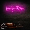 thumbnail image 1 of C-CRAFT Love You More Neon Led Light Sign 20 inch for Valentines Wedding Wall Decor, 1 of 5