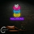 thumbnail image 1 of C-CRAFT Macarons Neon Sign LED Light 27 inch for French Macaron Cake Shop Wall Art Decor, 1 of 5
