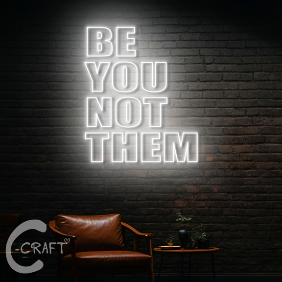 C-CRAFT Motivational Quote Neon Led Light Up 20 inch for Home Bedroom Living Room Decor
