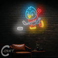 thumbnail image 1 of C-CRAFT Penguin Play Ice Hockey Neon Led Light Up 33 inch for Ice Hockey Club Bedroom Wall Decor, 1 of 5