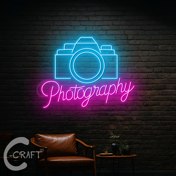 C-CRAFT Photography Neon Light Led Sign 35 inch for Photo Studio Wall ...