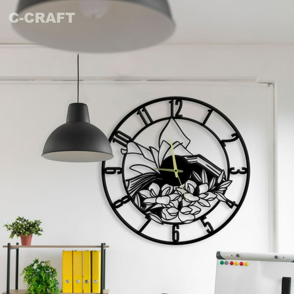 C-CRAFT Sacred Geometry Modern Wall Clock Silent 14 Inch for Living Room Wall Decor