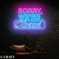 thumbnail image 1 of C-CRAFT Sorry We're Closed Neon Led Light Wall Art for Business Store Shop Decor, 1 of 4