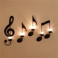 thumbnail image 1 of C-Candle Holder Wall-Mounted, Handmade Metal Musical Note Key Shape,Tea Light Display Stand Home Decor, 1 of 8