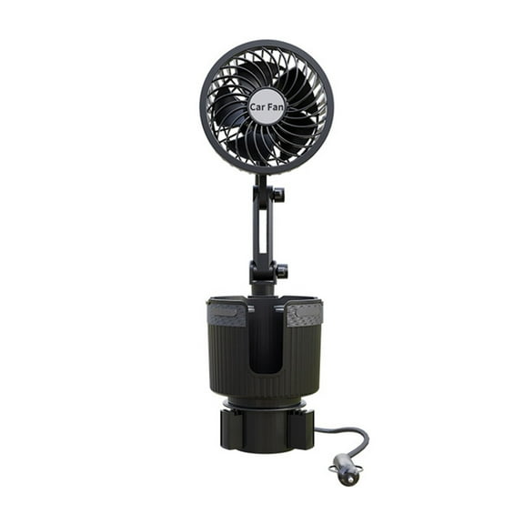 C Car Cup Holder Fan 2-In-1 Multi-Functional Fan With 2 Speed Settings For Vehicle Truck Rv Office Use 15.74 X 3.93 X 2.36In 1.21Lb