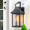 thumbnail image 1 of C Cattleya 1-Light Dusk to Dawn Outdoor Wall Lights Matte Black  Wall Lantern with E26 Base, 1 of 9
