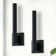 thumbnail image 1 of C Cattleya 1-Light Matte Black Dimmable LED Outdoor Wall Light with Frosted Glass Diffuser(2-Pack), 1 of 8
