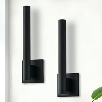 C Cattleya 1-Light Matte Black Dimmable LED Outdoor Wall Light with Frosted Glass Diffuser(2-Pack)