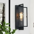 thumbnail image 1 of C Cattleya 1-Light Matte Black Finish Incandescent Rectangle Indoor Wall Sconce Wall Light Fixture, 1 of 5