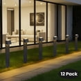 thumbnail image 1 of C Cattleya 12-Pack 6W Low Voltage Matte Black Aluminum LED Outdoor Landscape Path Lights, 1 of 8