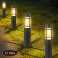 thumbnail image 1 of C Cattleya 12-Pack Black Solar LED Outdoor Path Lights for Driveway,Walkway,Landscape(3000K  Warm White), 1 of 7