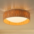 thumbnail image 1 of C Cattleya 14.25” Farmhouse 3CCT LED Flush Mount Ceiling Light with Paper Rope Shade, 1 of 8