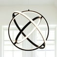 thumbnail image 1 of C Cattleya 16in. Modern Black Aluminum Adjustable LED Globe Chandelier, 1 of 7
