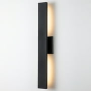 C Cattleya 2-Light Integrated LED  Outdoor Wall Light with Matte Black Finish