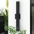 thumbnail image 1 of C Cattleya 2-Light Outdoor Wall Light Integrated LED Wall Sconce with Matte Black Finish, 1 of 6