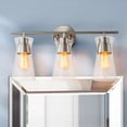 thumbnail image 1 of C Cattleya  3-Light Brushed Nickel Wall Sconce with Clear Glass, 1 of 5