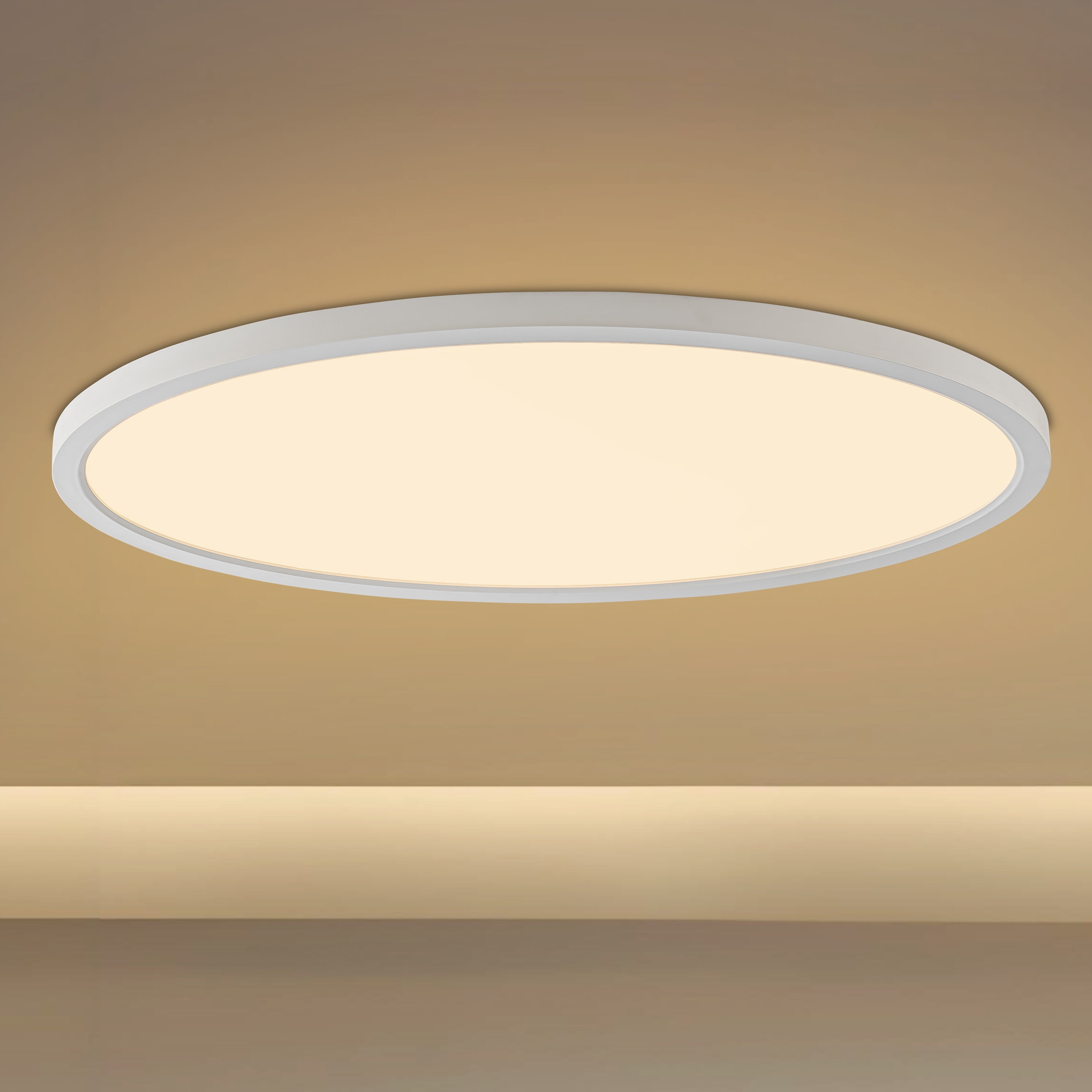 C Cattleya 32in. White Dimmable LED Ceiling Light Flush Mount with Adjustabl 2700K/ 3000K/ 3500K/4000K/5000K