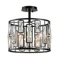 thumbnail image 1 of C Cattleya 4-Light Crystal Semi Flush Mount Ceiling Light Fixture - W13.5"xL13.5"xH13.75", 1 of 5