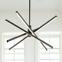 C Cattleya 4-Light Modern Black Sputnik LED Chandelier(30W)