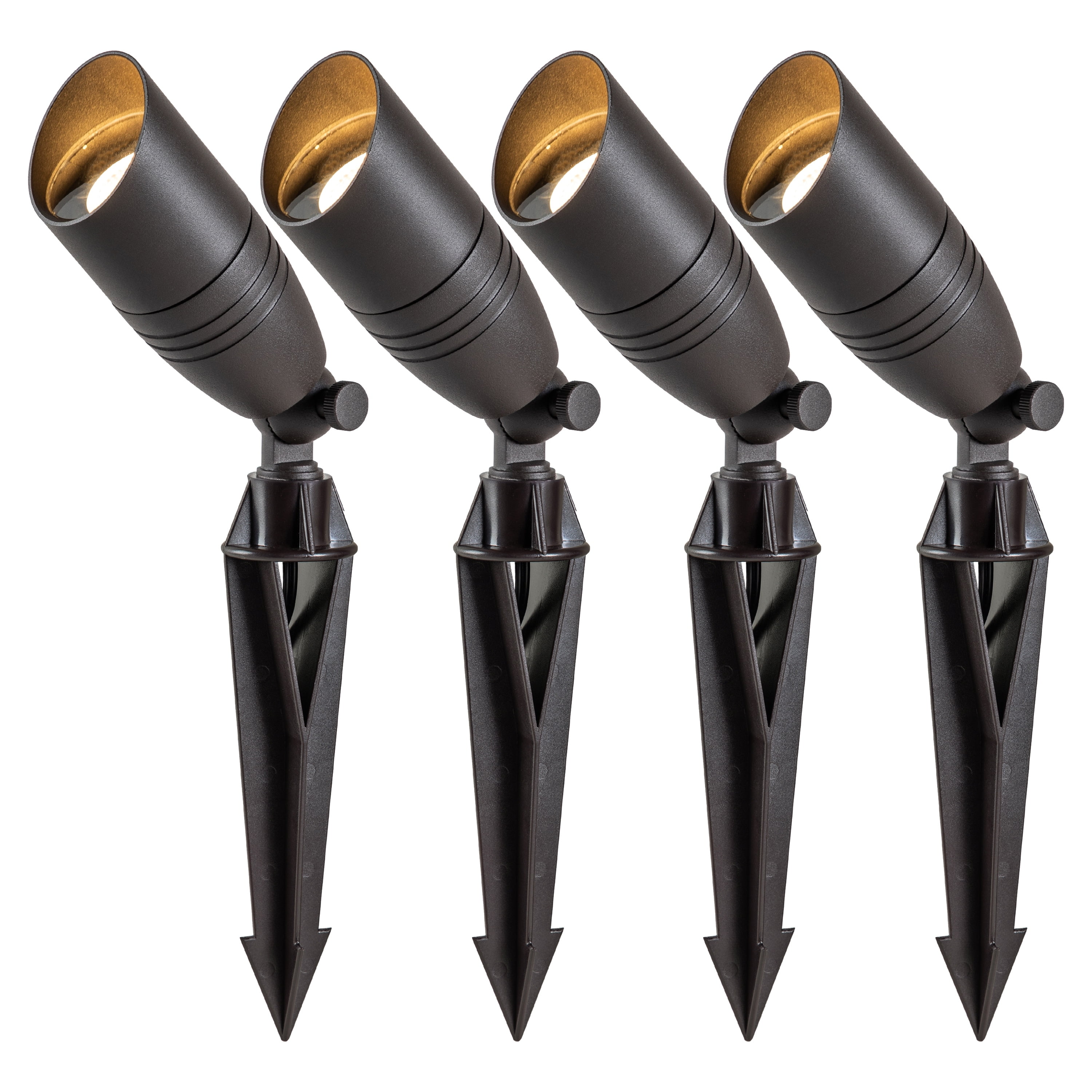 Dark Bronze Low Voltage Outdoor Landscape Spot Light Pack