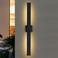 thumbnail image 1 of C Cattleya 40in. Black Dimmable 46W LED Outdoor Wall Lantern Sconce with Frosted Glass, 1 of 9