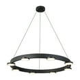 thumbnail image 1 of C Cattleya 8-Light Modern Black Aluminum Dimmable LED Pendant Light Chandelier with Acrylic Shade, 1 of 9