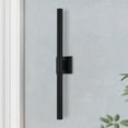 thumbnail image 1 of C Cattleya Black 2-Light 26W Dimmable LED Outdoor Wall Light with Frosted Glass Diffuser, 1 of 7