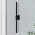 thumbnail image 1 of C Cattleya Black 2-Light 30W Dimmable LED Outdoor Wall Light with Frosted Glass Diffuser, 1 of 8