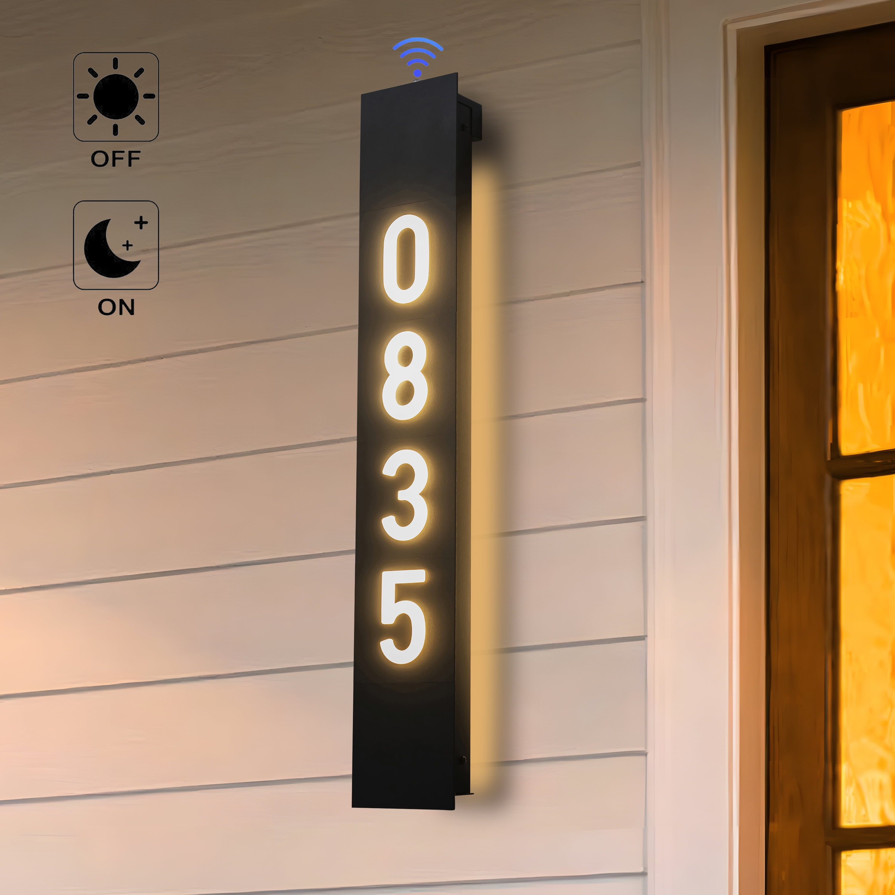 C Cattleya Black Aluminum Dusk to Dawn Outdoor Wall Light with Acrylic ...