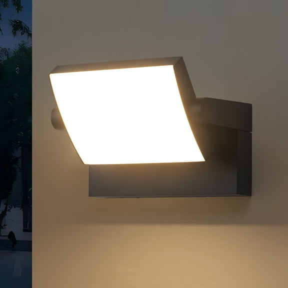 C Cattleya Black Aluminum LED Indoor Outdoor Wall Light with Rotatable Light Direction