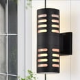 thumbnail image 1 of C Cattleya  Matte Black 2-light Die-cast Aluminum Outdoor Wall Sconce Lights 2 Matte Black Black Matte, 1 of 6