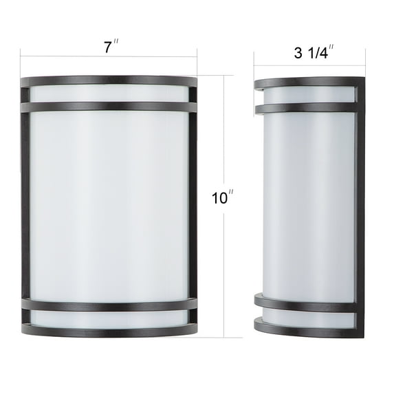 C Cattleya Integrated LED Brushed Nickel/Oil-rubbed Bronze Indoor Wall Light with Acrylic Shade Oil-Rubbed Bronze Bronze Oil Rubbed