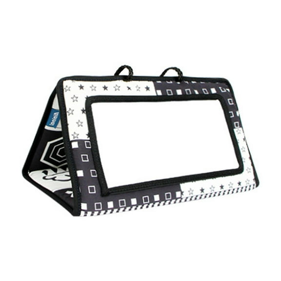 C Children'S Car Hanging Mirror Toy With Vision Training Patterns, Foldable And Portable For On-The-Go Fun